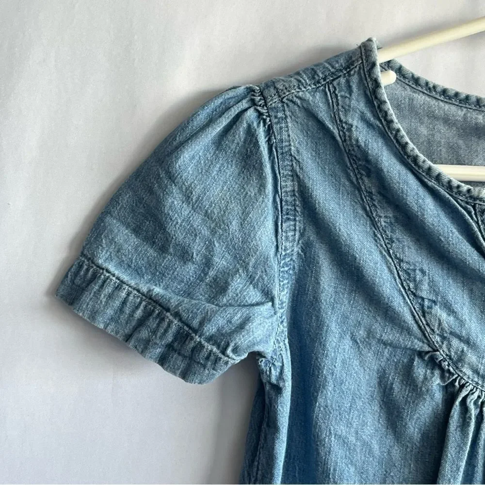 Gap Chambray Short Sleeve Denim Dress